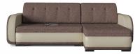 Диван угловой Генри Beige Skat 5 Коричневый рогожка+экокожа, угол правый. Фото №1