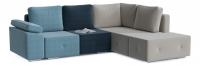 Диван угловой Хавьер-2 Sky Еврокнижка (велюр, Разноцветный) 270/92/206 правый. Фото №1