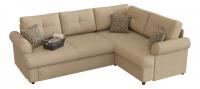 Диван угловой Мирта (Милфорд) угловой дельфин (рогожка, Бежевый) 245/93/180 правый. Фото №1