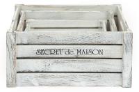 Набор ящиков Secret De Maison CIBOIRE ( mod. HX16-832 S/3 ) , Античный белый  (поставляется только по 4 шт). Фото №1