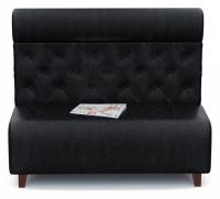 Диван офисный Марс Black (экокожа, Черный) 120/100/60. Фото №1