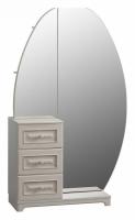 Белла Шкаф комбинированный (зеркало) белый/софт джелато. Фото №1
