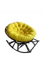 Кресло Папасан-качалка 23/01D с желтой подушкой. Фото №1