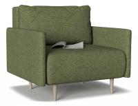 Кресло Mille Armchair 05 с подлокотниками не раскладное Зеленый рогожка фото Кресло Mille Armchair 05 с подлокотниками не раскладное Зеленый рогожка. Фото №1