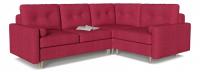 Диван модульный угловой Белфаст 12 Красный рогожка, угол правый. Фото №1