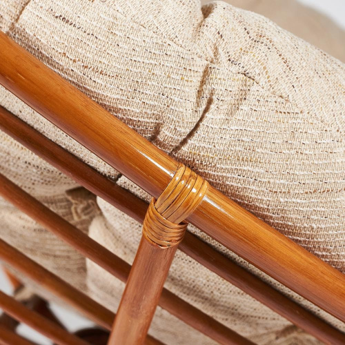Кресло-качалка плетёное Papasan 23/01B + Подушка Cognac. Фото №5