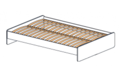 Кровать на каркасе двуспальная Силуэт (1600 х 2000) белый. Фото №2