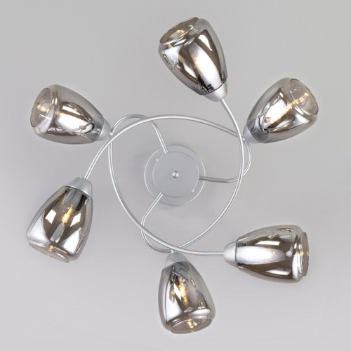 Потолочная люстра Eurosvet Noemi 30168/6 матовое серебро. Фото №2