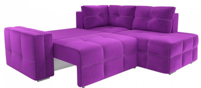 Диван угловой Леос micro-velvet Purple еврокнижка Фиолетовый микровельвет. Фото №2