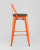 Стул полубарный TOLIX WOOD со спинкой оранжевый глянцевый фото Стул полубарный TOLIX WOOD со спинкой оранжевый глянцевый. Фото №4