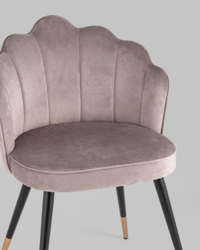 Стул Камилла велюр пепельно-розовый. Фото №9