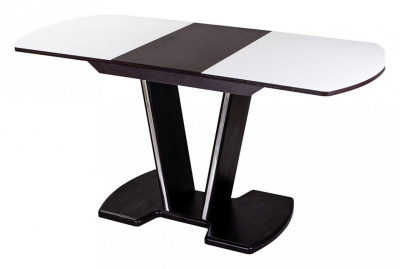 Стол кухонный , венге, выбеленное закаленное стекло. Фото №2