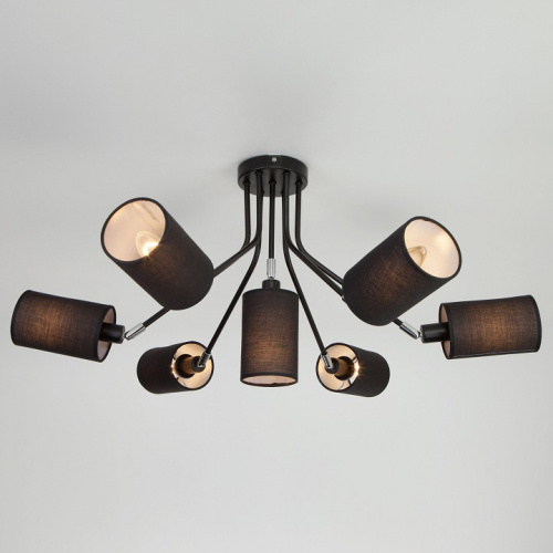 Потолочная люстра Eurosvet Duetto 70072/7 черный. Фото №1