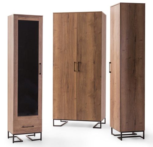 Шкаф двухстворчатый без зеркал Loft Дуб Табак. Фото №9