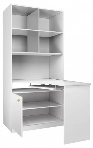 Стол компьютерный Polini Kids Fun, белый. Фото №3