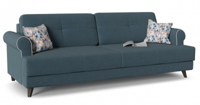 Диван прямой Мирта (Милфорд) Aqwa еврокнижка Серый велюр. Фото №2