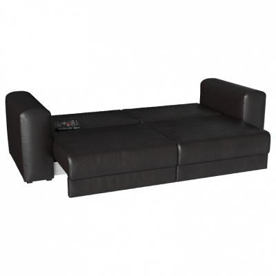 Диван Мэдисон 2 экокожа (экокожа, Черный) 250/90/120. Фото №2