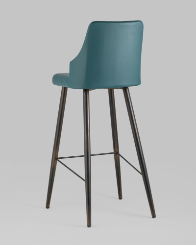 Стул барный Коналл экокожа темно-синий. Фото №7