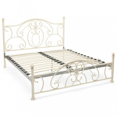 Кровать металлическая ELIZABETH 160*200 см (Queen bed), Античный белый (Antique White). Фото №2