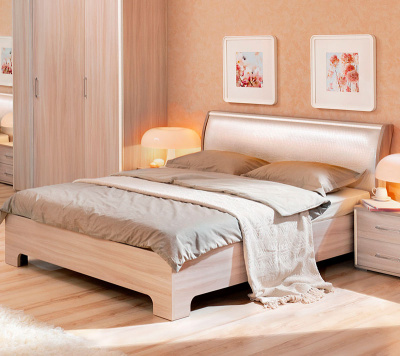 Кровать-3 с основанием 1800 экокожа Сорренто. Фото №3