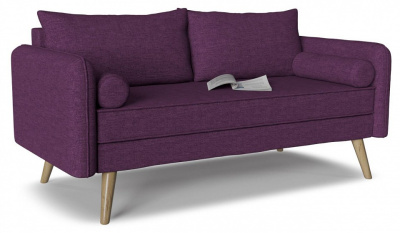 Диван прямой Khayfa Violet нераскладной Фиолетовый рогожка. Фото №2