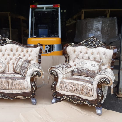 Кресло Эсмеральда орех/золото. Фото №5