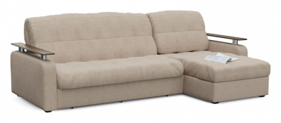 Диван угловой Денвер Бежевая рогожка Аккордеон (рогожка, Бежевый) 251/90/162 правый. Фото №2