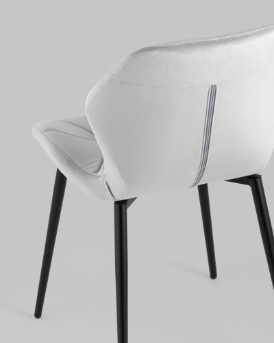 Стул Эдвин велюр серый. Фото №8