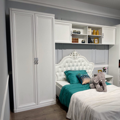 Шкаф 2-ств детский Мишель Белый матовый. Фото №3