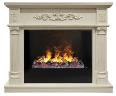 Электрокамин RealFlame Silvia 26 WT 3D Cassette 630 + Black вставка. Фото №2