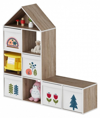Стеллаж домик для игрушек Маша и Медведь Folk 2. Фото №2