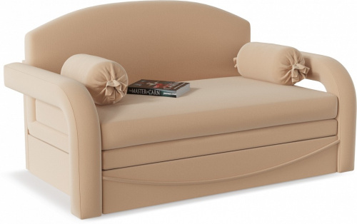 Диван детский Димочка Люкс Beige выкатной Бежевый велюр. Фото №2