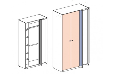 Шкаф угловой прямой Силуэт. Фото №4