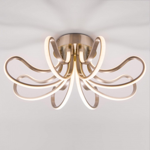 Потолочная люстра Eurosvet Lilium 90079/8 сатин-никель 80W. Фото №1