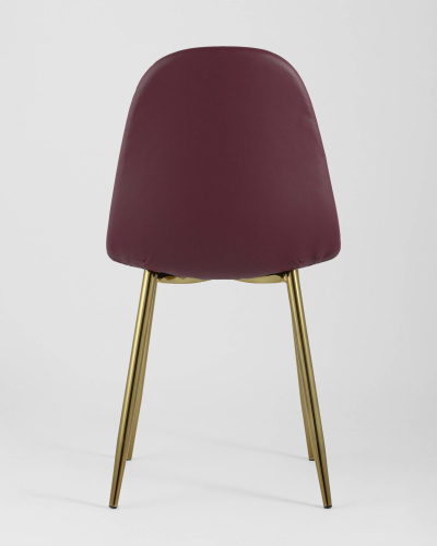 Стул Валенсия экокожа красная золотые ножки. Фото №7