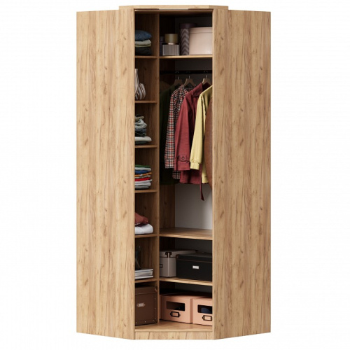 Шкаф угловой 45° Фиджи (ЛД 659.244.000) Антрацит, Дуб золотой. Фото №2