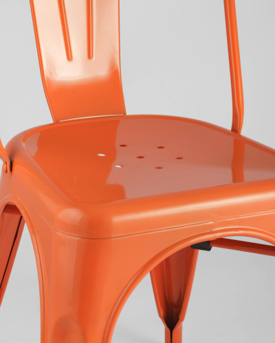 Стул TOLIX оранжевый глянцевый. Фото №10