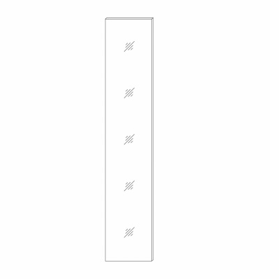 Фасад двери с зеркалом (левый) Черный Марсель. Фото №3