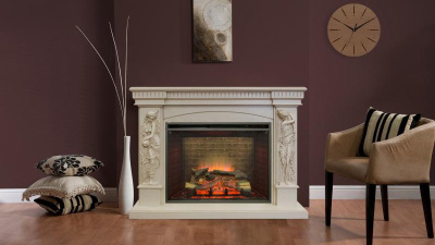 Электрокамин RealFlame Diva 33 WT с Leeds 33 SDW. Фото №3