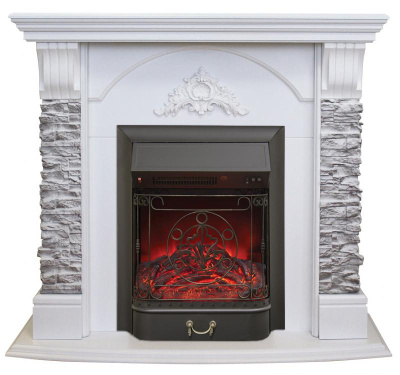 Электрокамин RealFlame Athena GR WT с Majestic Lux BL SR фото Электрокамин RealFlame Athena GR WT с Majestic Lux BL SR. Фото №2