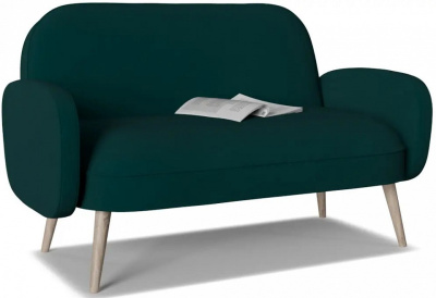 Диван прямой Бержер нераскладной 15 Lamb 12 Черный велюр. Фото №2