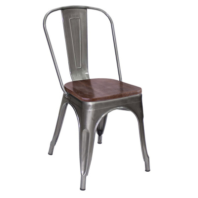 Стул Tolix Wood Серый Antique фото Стул Tolix Wood Серый Antique. Фото №2