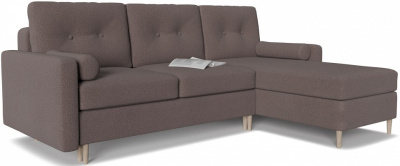 Диван угловой Белфаст 2 maserati 10 Серый велюр, угол правый. Фото №2