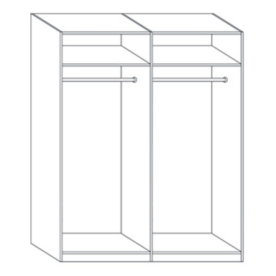 Шкаф 4-ств с зеркалом Афина крем корень. Фото №3