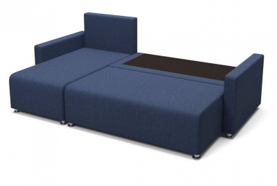 Диван угловой Челси Синий рогожка левый. Фото №2