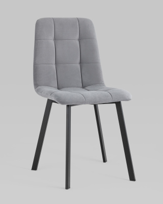 Стул Oliver Square велюр серый фото Стул Oliver Square велюр серый. Фото №3