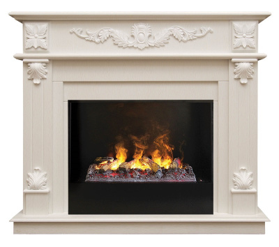 Электрокамин RealFlame Philadelphia 26 WT 3D Cassette 630 + Black вставка. Фото №2