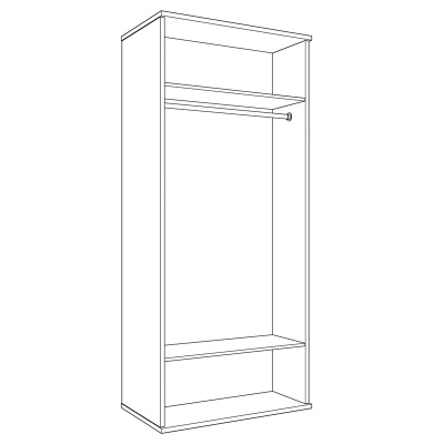 шкаф распашной двухдверный с зеркальными фасадами Парма Нео. Фото №4