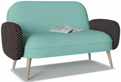 Диван прямой Бержер нераскладной 9 Зеленый велюр. Фото №2