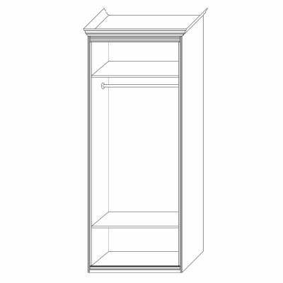 Шкаф 2-х дверный (корпус) Неаполь. Фото №4